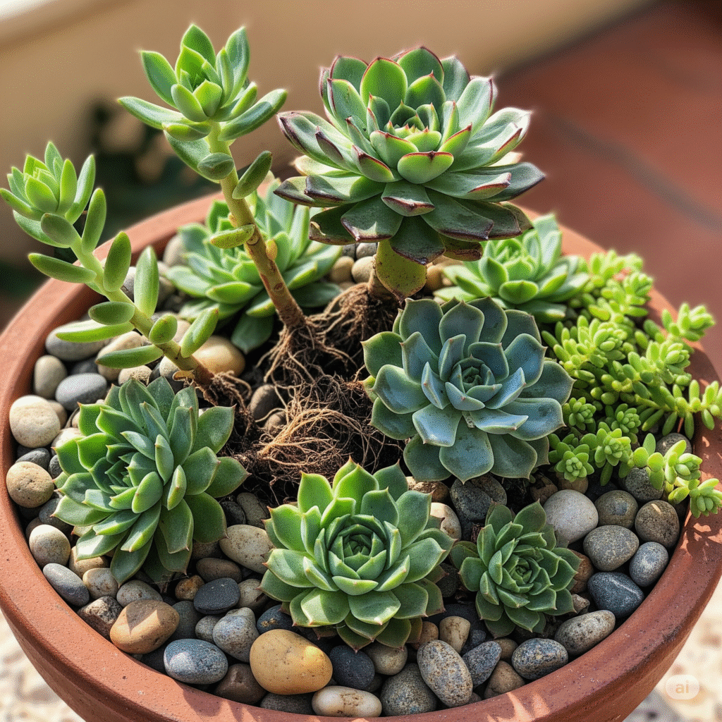 Succulents Grow In Rocks