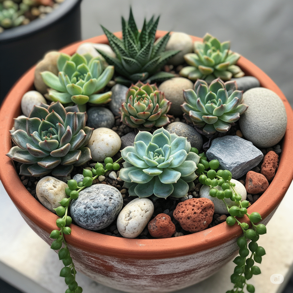 Succulents Grow In Rocks