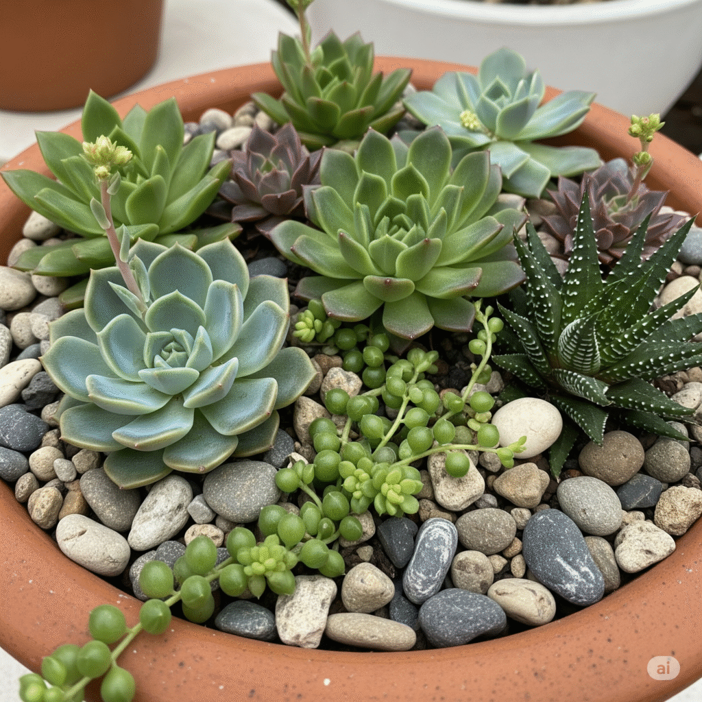 Succulents Grow In Rocks