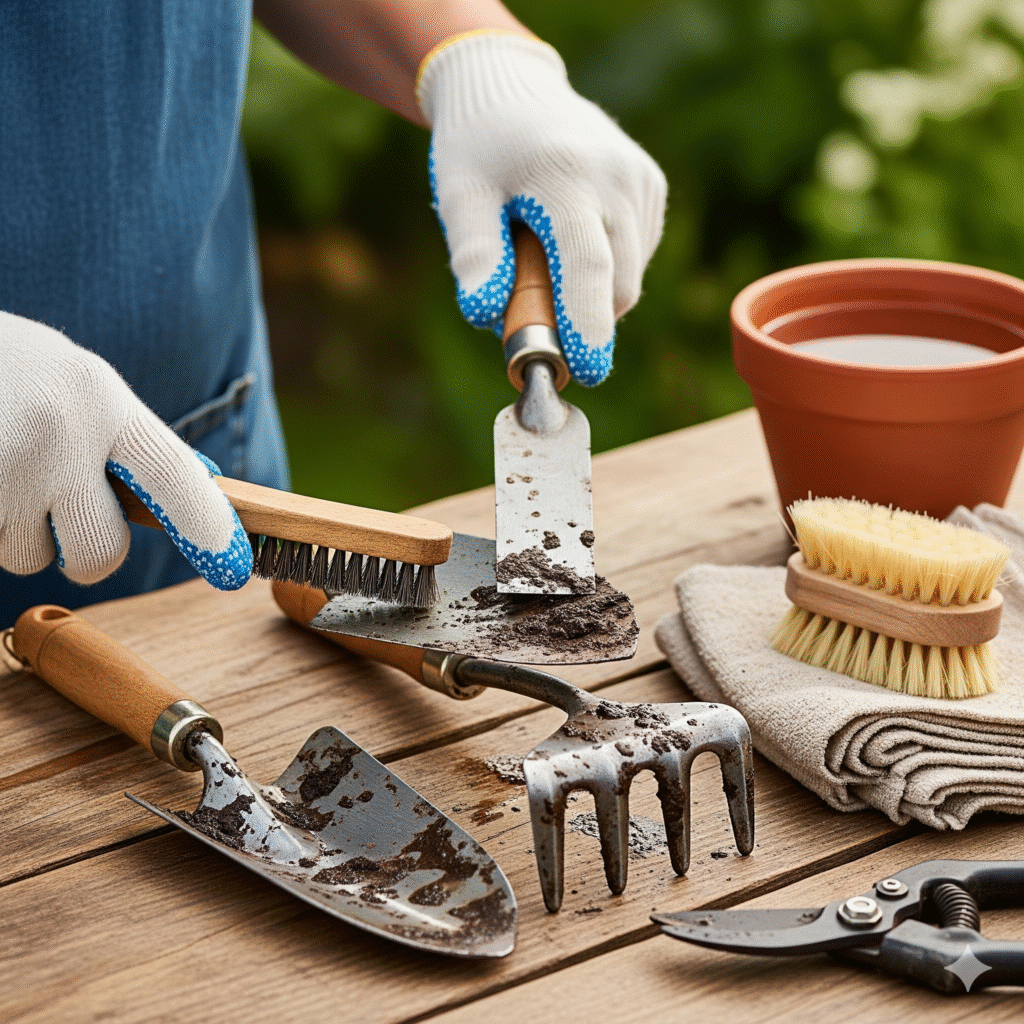 Clean Garden Tools
