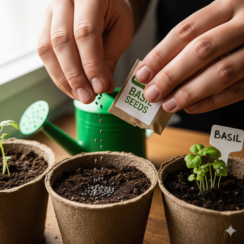 Grow Basil Indoors Using Seeds