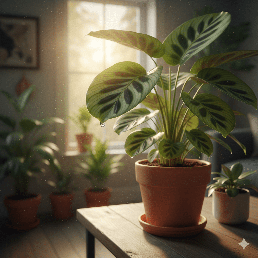 Indoor Plant Dripping Water