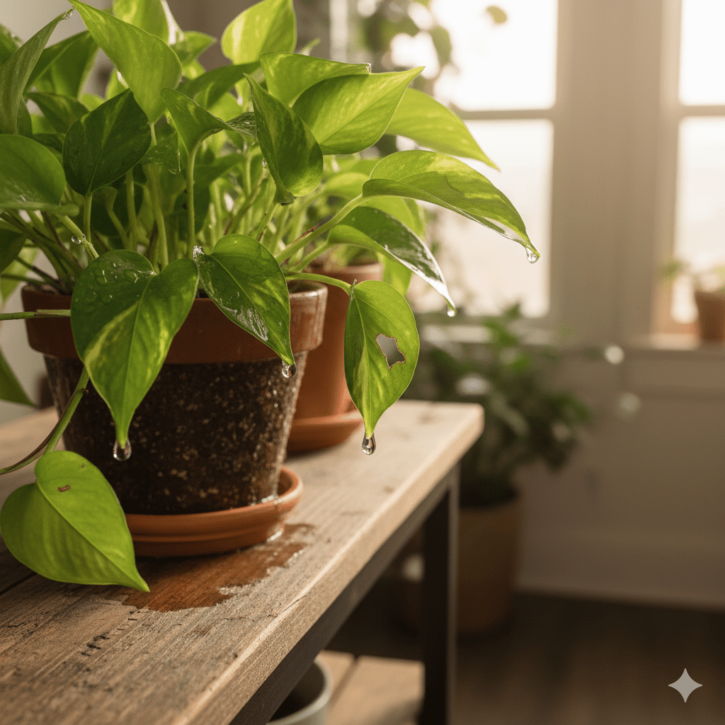 Indoor Plants Dripping Water