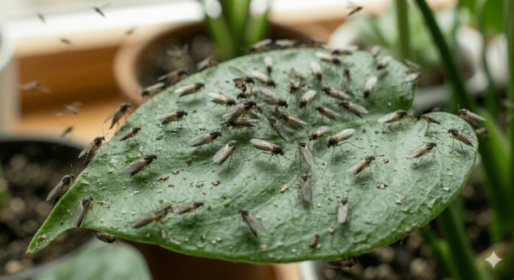 Fungus gnats in houseplants