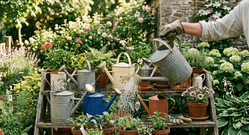 watering cans