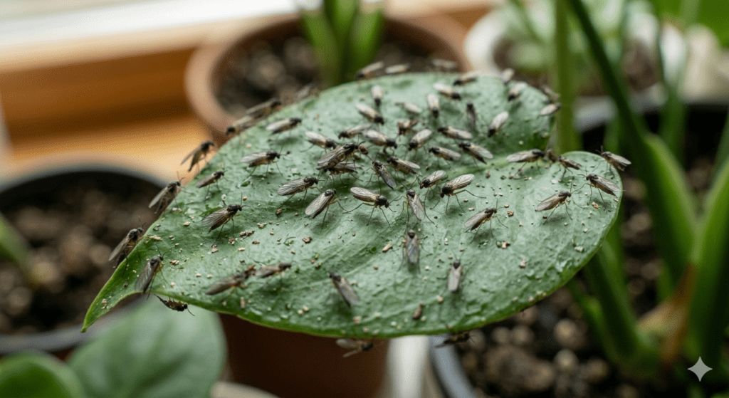 Fungus gnats in houseplants