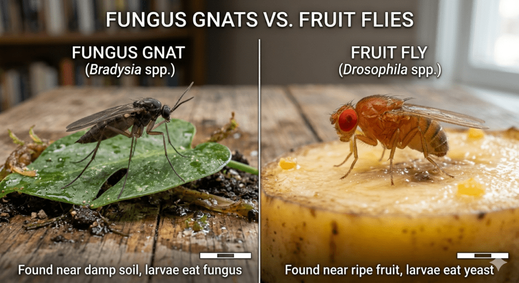 Fungus gnats vs fruit flies