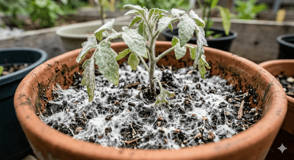 White Mold on Soil
