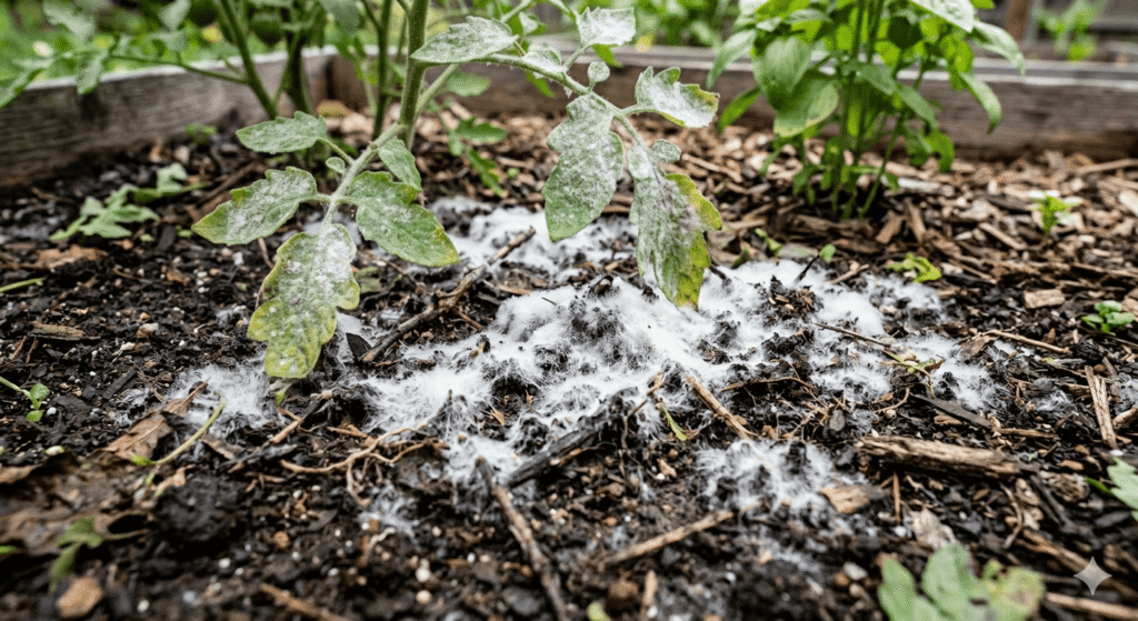 White Mold on Soil