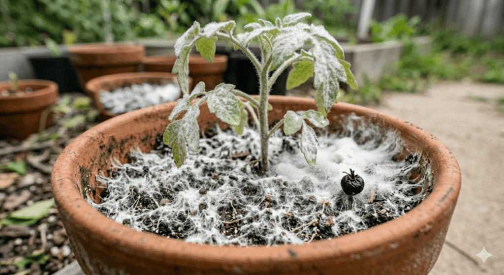White Mold on Soil