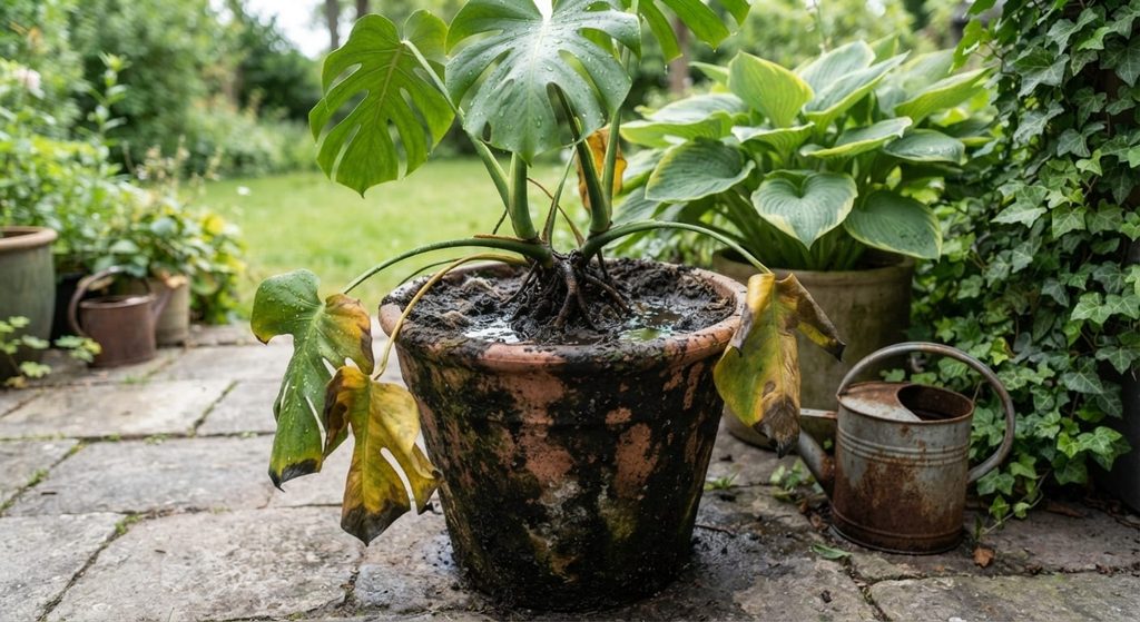 overwatetered houseplants